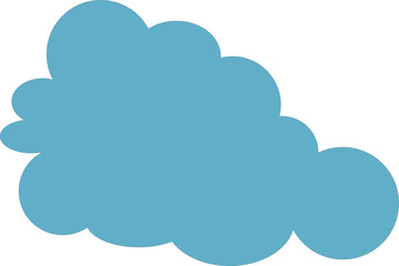 Blue Cloud Icon – Stylized Rounded Shape on White Background