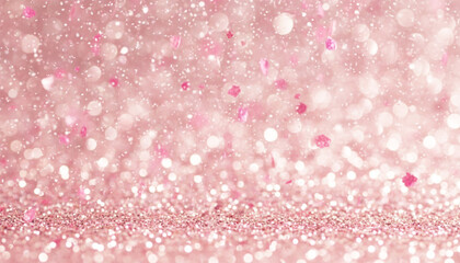 降り注ぐピンクのラメ