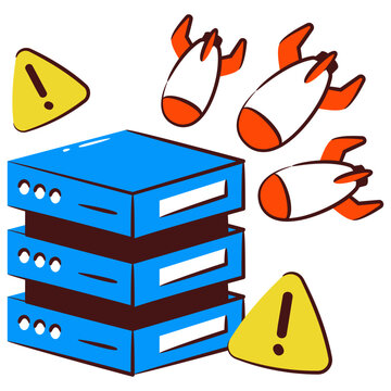 An icon design of ddos attack