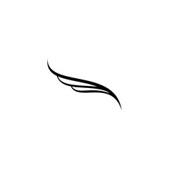 abstract beauty symbol logo, simple wave design