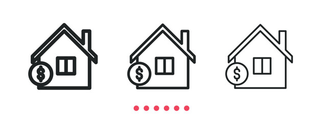 Sale icon. Thin line icon vector