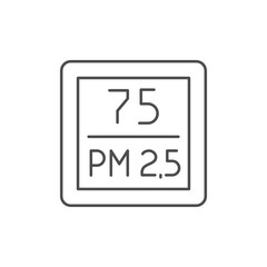 PM 2.5 detector line outline icon