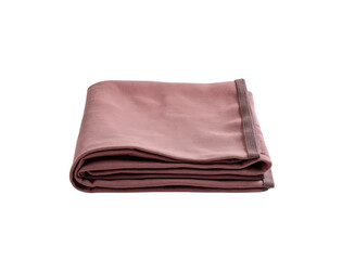 Folded pink blanket isolated on transparent background isolated on white background