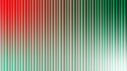 A vibrant and modern abstract background featuring a vertical ribbed pattern texture with a smooth gradient transition from bright red to deep emerald green color shades