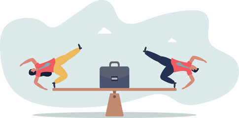 Gender equality, treat female and male equally, diversity or balance, fairness and justice concept.life and employment of people.