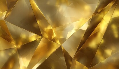 Abstract gold polygonal background
