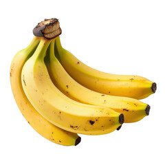 Bunch of ripe yellow bananas isolated on black background isolated on white background isolated on transparent background