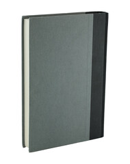 Simple gray book, isolated on transparent background