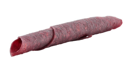 Fruit Pastila roll tube, isolated on transparent background