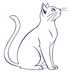 vector illustration of a cat