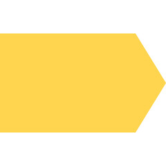 A Bright Yellow Arrow Pointing to the Right on a White Background symbolizing direction progress and movement