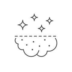 Clean and dirty air line icon