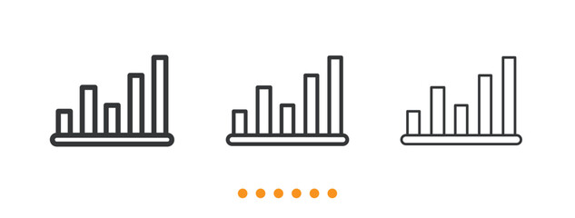 Graph icon. Thin line icon vector