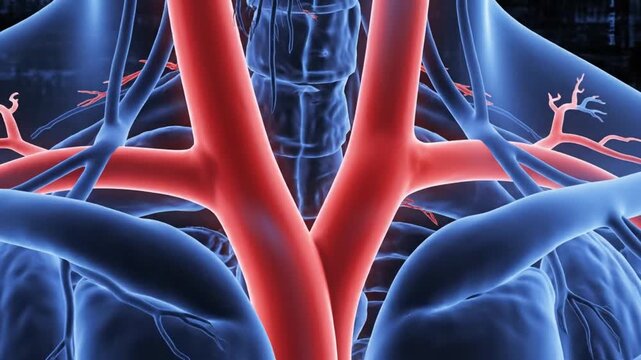 Detailed Anatomical Visualization of Human Neck Arteries and Veins.