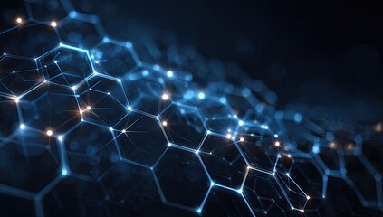 Abstract network of hexagons