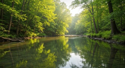 Earth Day Celebration Scene In Lush Green Forest 