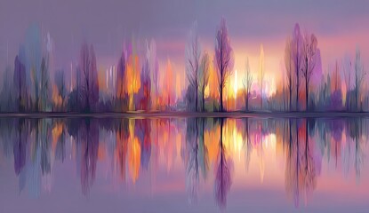 A serene winter sunrise over water