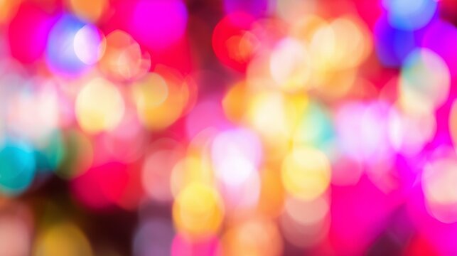 Abstract colorful background with soft glowing bokeh and blurred light circles. Perfect for festive cards, New Year posters, holiday banners, romantic designs, and dreamy digital visuals. - Powered by Adobe