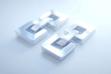 Blockchain: Polished Metal Blocks, Modern Trust