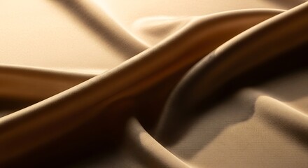 Sophisticated gold fabric texture with flowing draping and shadows