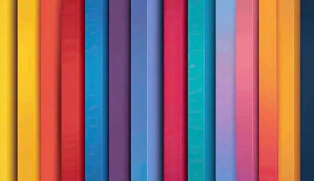 Vertical stripes of vibrant, smooth-textured, colorful blocks - Powered by Adobe