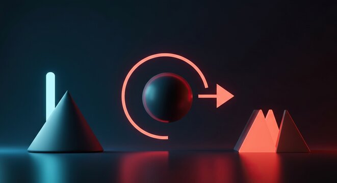 Digital refresh and continuous improvement, symbolizing forward movement and new versions. Emphasizes progress and keeping things current ,progress ,transformation ,upgrade