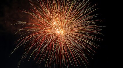 Obraz premium Colorful fireworks bursting in the night sky during a celebration