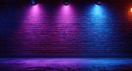 Illuminated Brick Wall