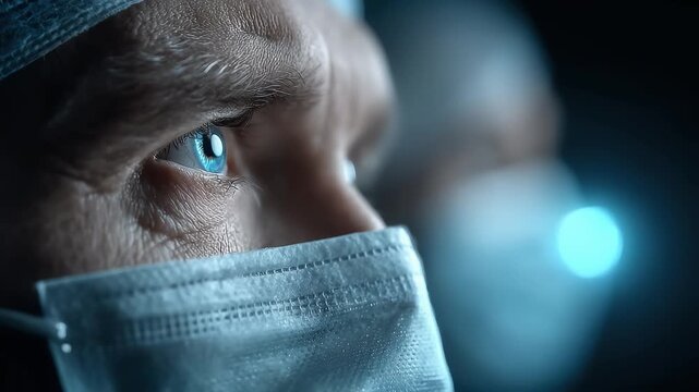 A Doctor's Compassion Safeguarding Life with Hopeful Blue Eyes