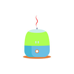 Stylized illustration of a modern essential oil diffuser emitting a wispy vapor