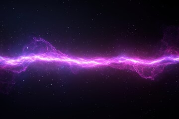 Obraz premium Electric Energy Surge: A radiant display of raw energy courses through the cosmos, captivating with its electric essence and vibrant purple hue, a striking portrayal of nature's formidable power.