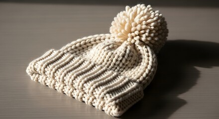 Obraz premium Woolen Hat Winter Warm Apparel Cozy Knitwear Season Fashion Casual Clothing Style