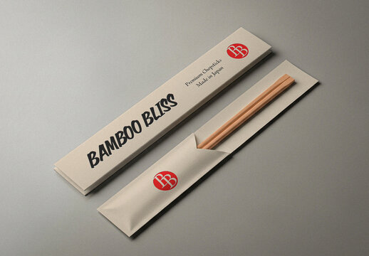 Bamboo Chopstick Mockup