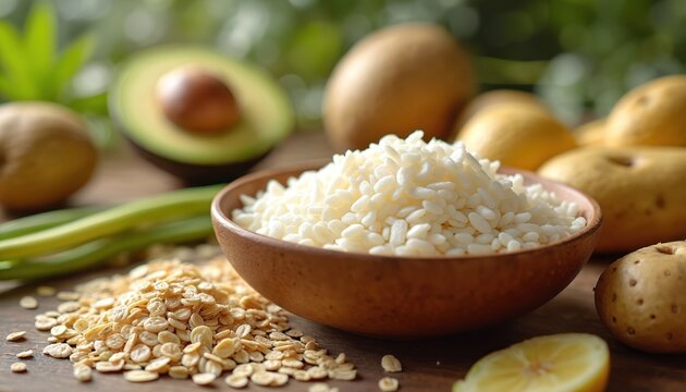 Healthy foods rich in resistant starch include cooked rice, oats, avocado, and potatoes. These ingredients promote gut health and digestion. They are great for balanced diets and wellness plans.