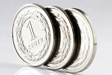 Coin 1 zloty. Currency Poland.