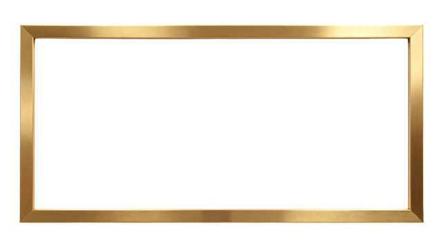 Elegant gold frame with sleek design, perfect for showcasing artwork or photographs. Ideal for adding touch of luxury to any decor