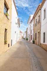 Street in Begur, Costa Brava, Girona. Spain.