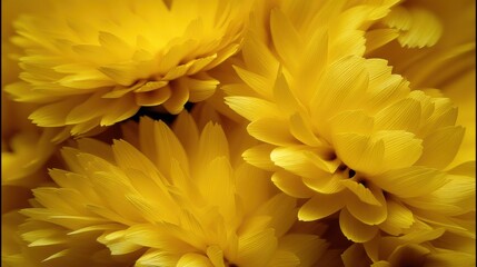 Vibrant yellow flowers blooming in nature close-up shot bright environment abstract concept