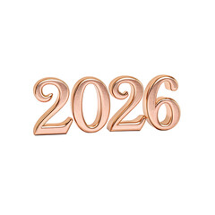 Shimmering 2026 numerals herald future success
