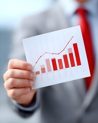 Executive explaining graph chart in condition, consulting, broker