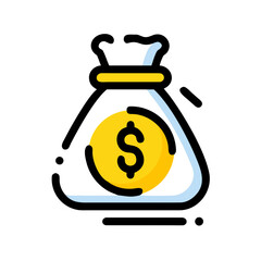 Secure Your Financial Future with This Eye-Catching Money Bag Icon, Perfect for Finance Apps and Investment Websites, Download Now for Instant Impact