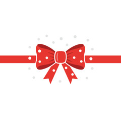 red bow on a white background
