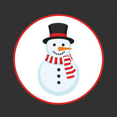 snowman with red hat