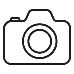 Camera photography line art minimal outline vector icon