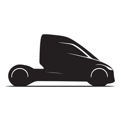 Modern semi truck silhouette cab commercial vehicle transport