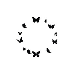 Butterfly silhouette 