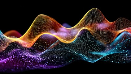 Abstract vibrant wave pattern