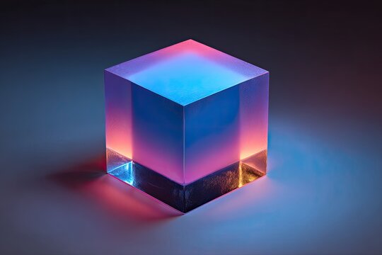 Illuminated acrylic cube