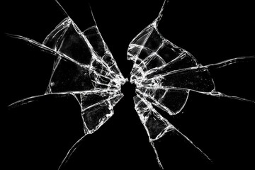 Shattered glass on black background (3)