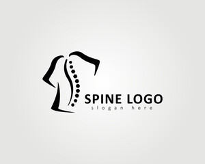 Spine logo with a very common and simple concept of a shirt and spine symbol